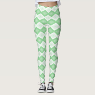 Apple green diamond pattern leggings