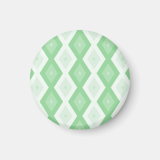 Apple green diamond pattern magnet (Front)