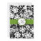 apple green elegant damask monogram wedding invite