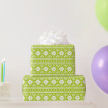 Apple Green Fair Isle Christmas Sweater Pattern Wrapping Paper<br><div class="desc">Custom Christmas wrapping paper features a cute fair isle knit holiday sweater inspired design. Click the Customise It button to add your own text or images to create a unique one of a kind design! Get creative and use this fun patterned paper for more than just gift wrap. It's also...</div>