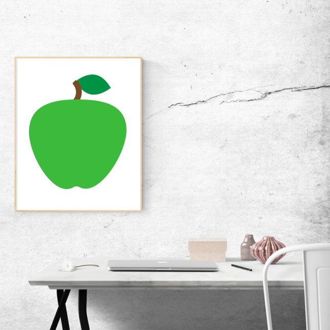 Apple Green Fruit Poster (A poster of a green apple)