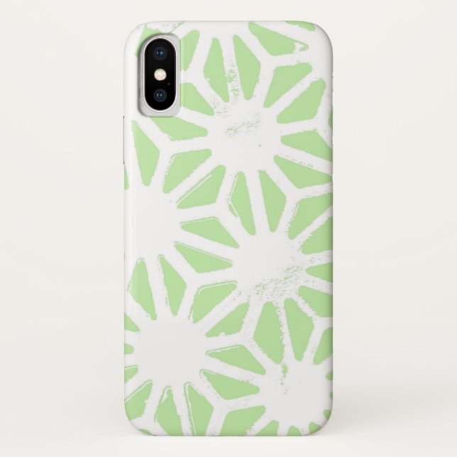 Apple green geometric pattern Case-Mate iPhone case (Back)