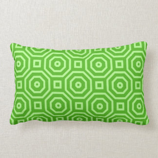 Apple green geometric pattern lumbar cushion
