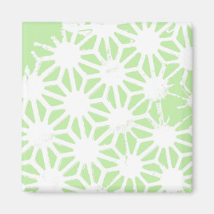 Apple green geometric pattern magnet
