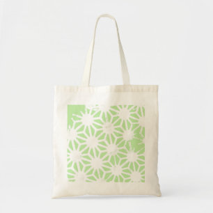 Apple green geometric pattern tote bag