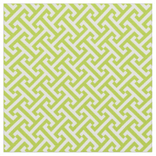 Apple Green Greek Key Pattern Fabric