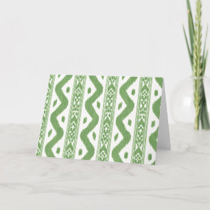 Apple Green Ikat, Blank Inside Card