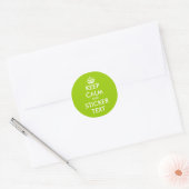 Apple green Keep Calm Stickers | personalizable (Envelope)