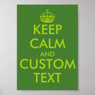 Apple green KeepCalm posters   Personalised text