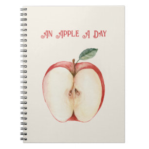 Apple Green Leaf Fruit Notebook