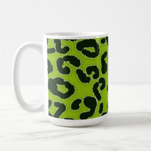 Apple Green Leopard Animal Print Coffee Mug