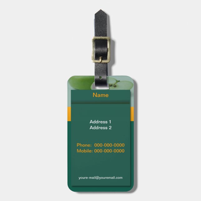 Apple Green Luggage Tag (Front Vertical)