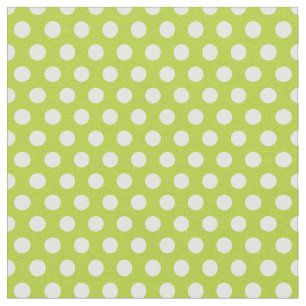 Apple Green Polka Dots Fabric