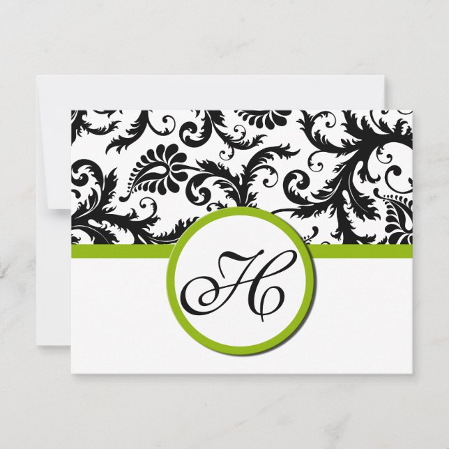 Apple Green Response Card- Text on Matte Side (Front)