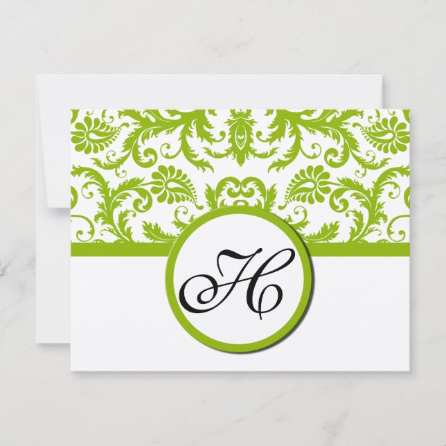 Apple Green Response Card- Text on Matte Side (Front)