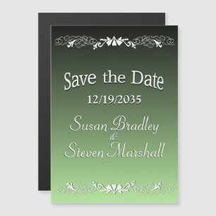 Apple Green Save the Date Magnetic Invitation