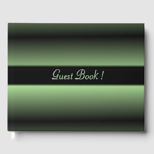 Apple Green Shine Personalised Guest Book (Front)