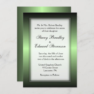 Apple Green Shine Wedding Invitation