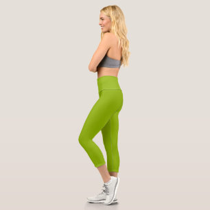 Apple green (solid color)  capri leggings