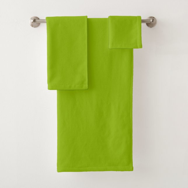 Apple green (solid colour)  bath towel set (Insitu)