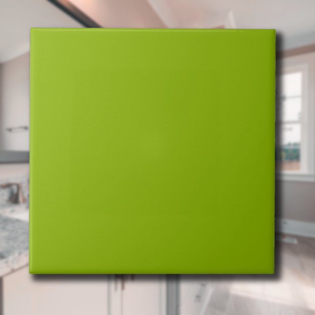 Apple Green Solid Colour | Classic | Elegant Ceramic Tile (Creator Uploaded)