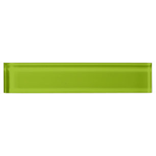 Apple green (solid colour) nameplate