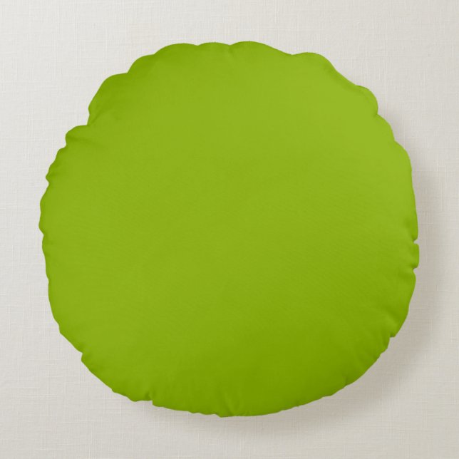 Apple green (solid colour)  round cushion (Front)