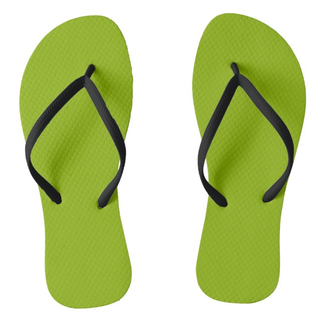 Apple green (solid colour)  thongs (Footbed)