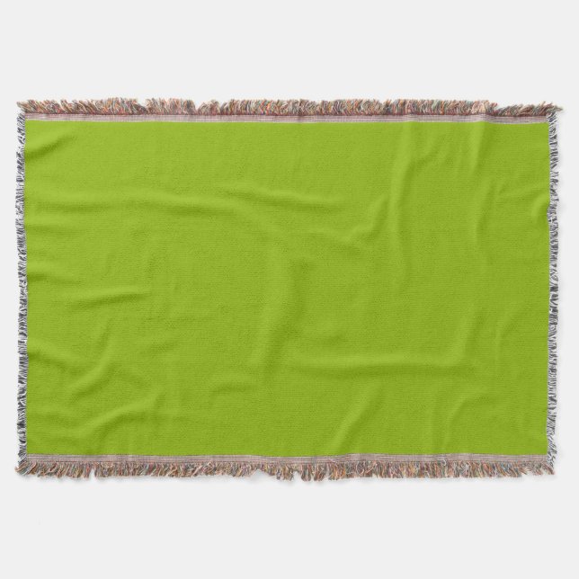 Apple green (solid colour)  throw blanket (Front)