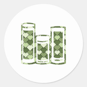 Apple Green Square and Diamond books Classic Round Sticker