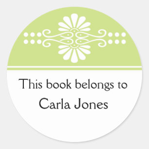 Apple Green This Book Belongs To Labels