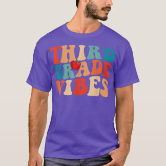 Apple groovy third grade vibes, Teacher 3rd Grade  T-Shirt