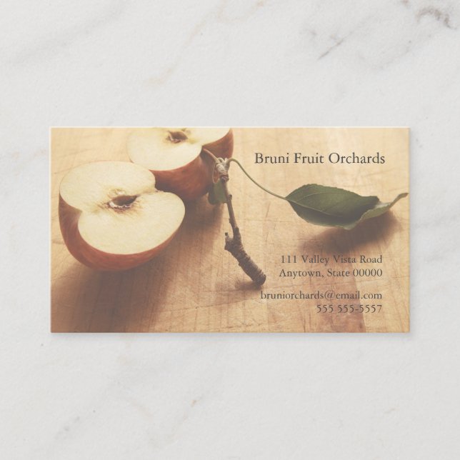 Apple halves business card (Front)