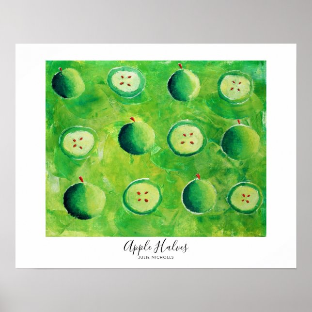 Apple Halves Painting Poster (Front)