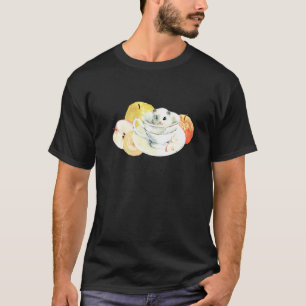 Apple Hamster In Teacup Watercolor Summer Fruit Gu T-Shirt