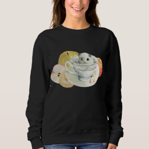 Apple Hamster In Teacup Yummy Fruit Food Sweet Gui Sweatshirt