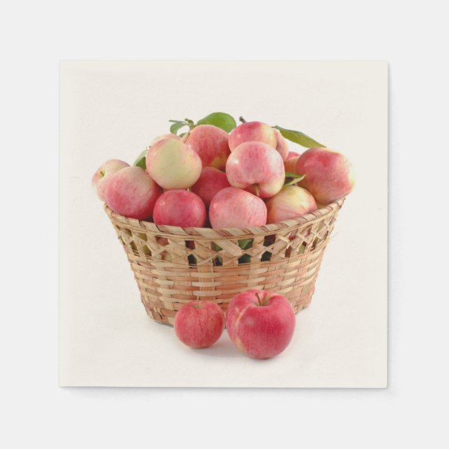 Apple Harvest, Apples in Basket, Autumn Napkin (Front)