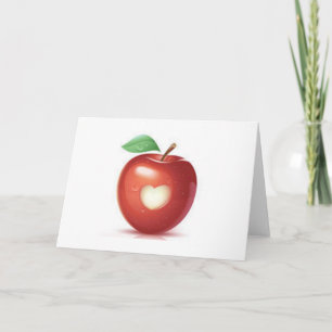 Apple heart holiday card