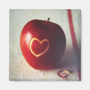 Apple Heart Magnet