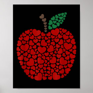 Apple Hearts Valentines Day Teacher Students Poster
