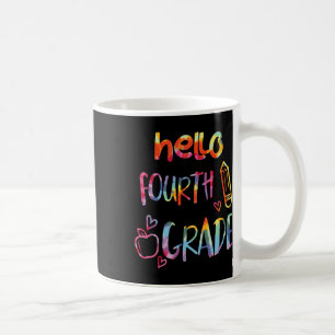 Apple Hello Fourth Grade 4th First Day Of School T Coffee Mug