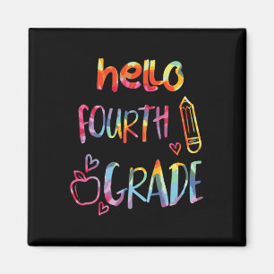 Apple Hello Fourth Grade 4th First Day Of School T Magnet