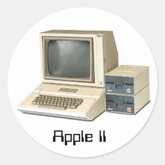 Apple II Classic Round Sticker
