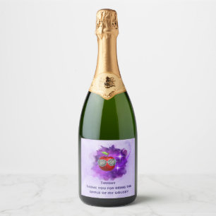 Apple in Thankful Galaxy Sparkling Wine Label