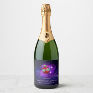 Apple in Thankful Galaxy Sparkling Wine Label