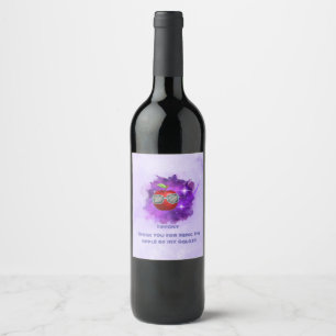 Apple in Thankful Galaxy Wine Label