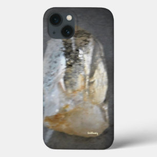 apple iphone13 case gold quartz crystal design