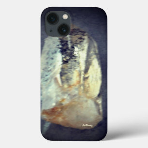 apple iphone13 case GOLD QUARTZ crystal design