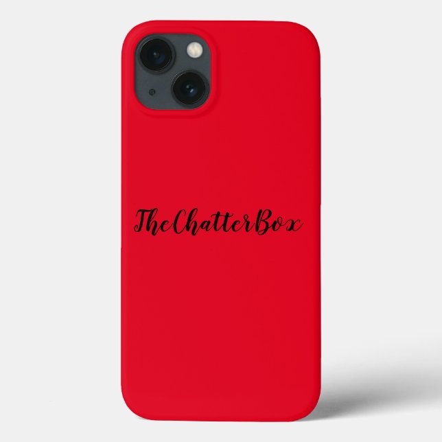 apple iphone 13 case  CHATTERBOX art and design (Back)
