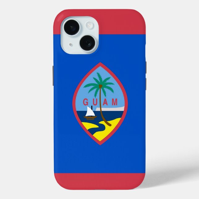 Apple iPhone 15 Case-Mate Guam flag Case-Mate iPhone Case (Back)